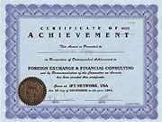 Сертификат об обучении в Институте Внешней торговли США (IFT Network, USA)